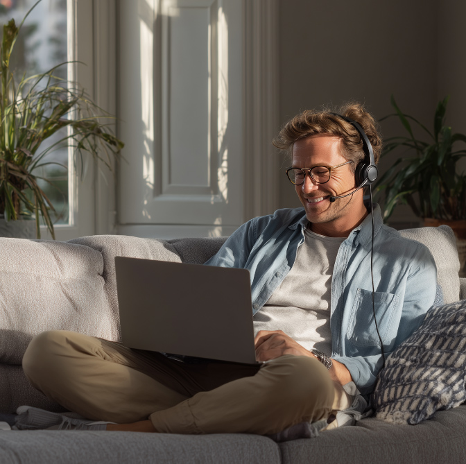 Person using voice commands to edit website